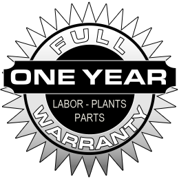 Lawn and Sprinkler Installation one Full Year Warranty